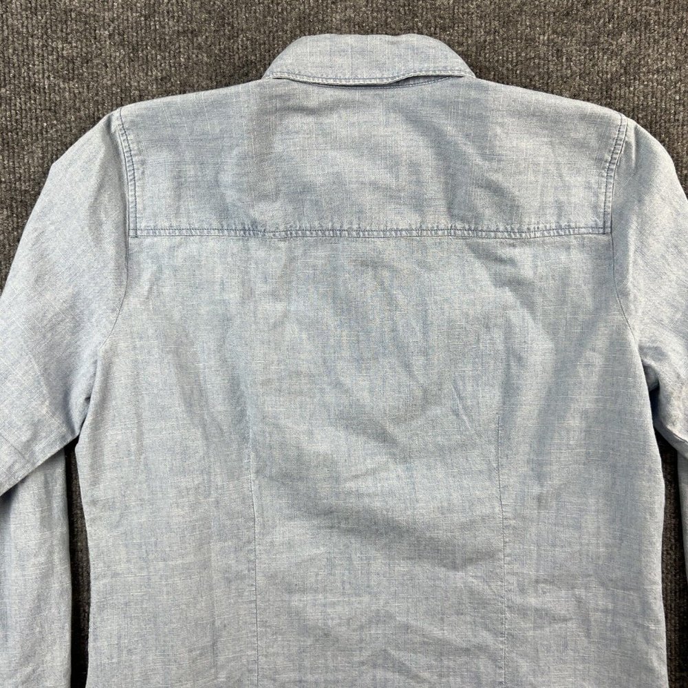 J.Crew Small Womens Top Button Down Chambray Long Sleeve Blouse - Picture 12 of 12